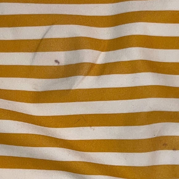 GAP yellow/white nautical striped high waist bottom w/X-peak-a-boo sides-NWT - Picture 8 of 10
